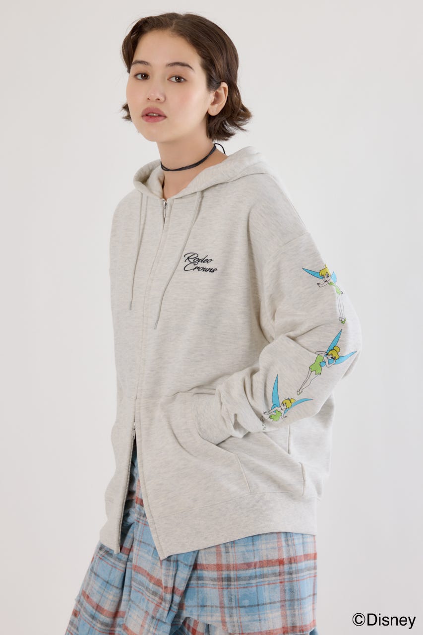【UNISEX】(Disney)ZIPパーカー L/T.GRY FREE