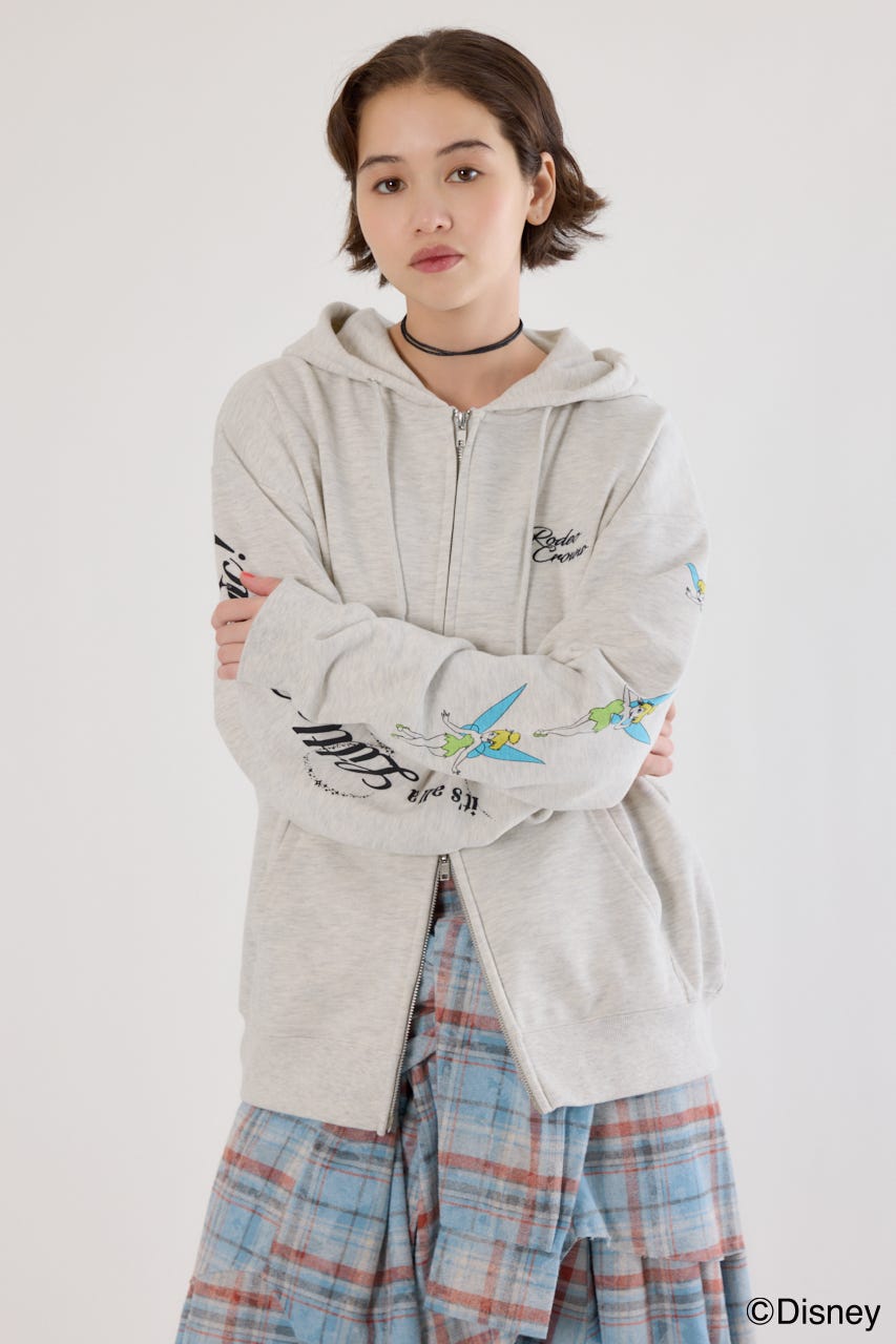 【UNISEX】(Disney)ZIPパーカー L/T.GRY FREE
