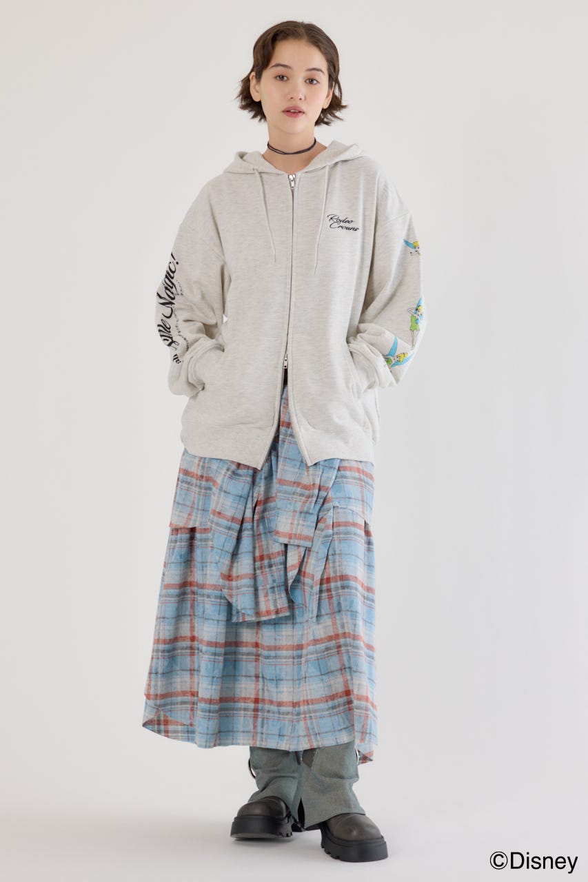 【UNISEX】(Disney)ZIPパーカー L/T.GRY FREE