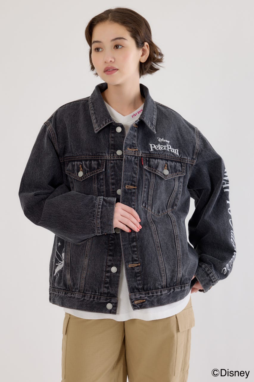 【UNISEX】(Peter Pan) DENIMジャケット BLK FREE