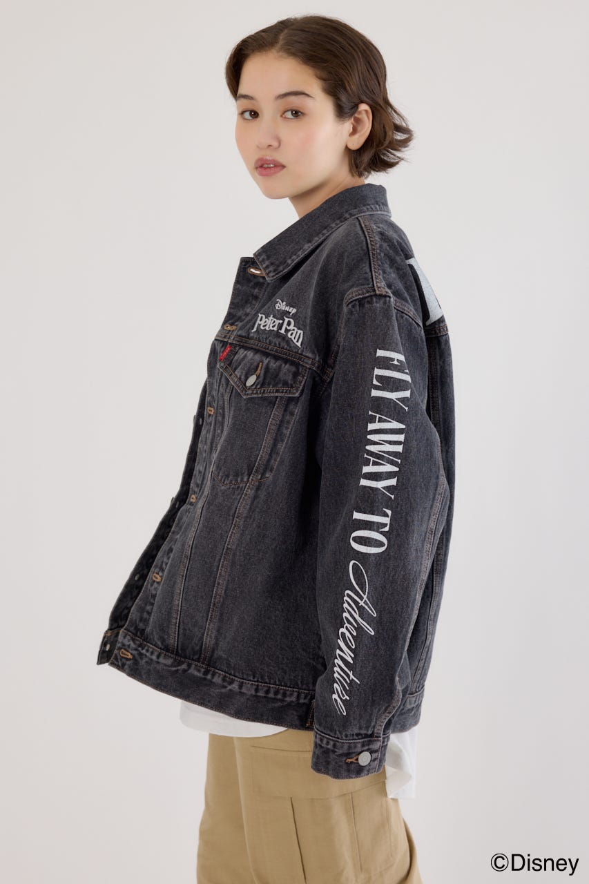 【UNISEX】(Peter Pan) DENIMジャケット BLK FREE