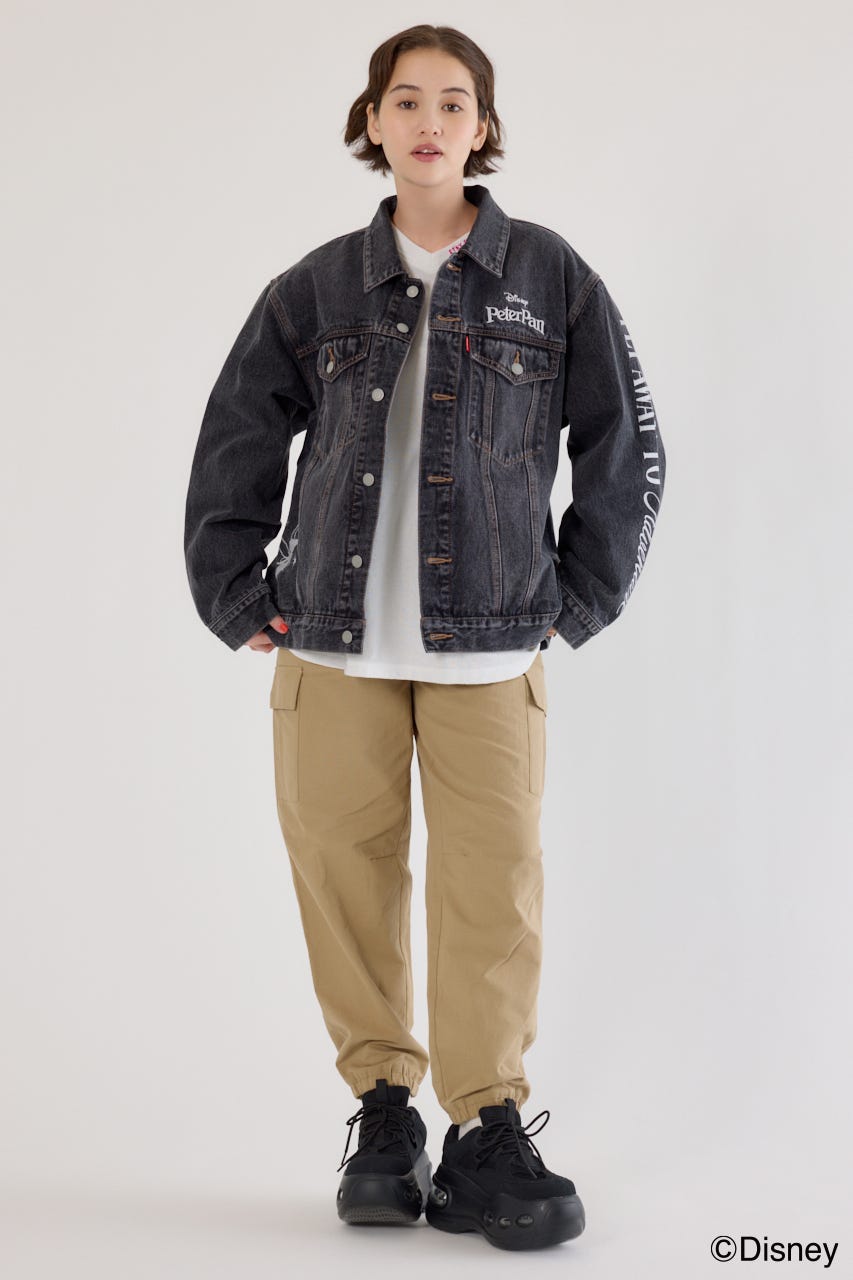 【UNISEX】(Peter Pan) DENIMジャケット BLK FREE
