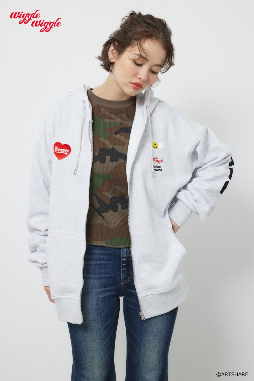 【UNISEX】(wiggle wiggle)ZIPパーカー L/T.GRY FREE