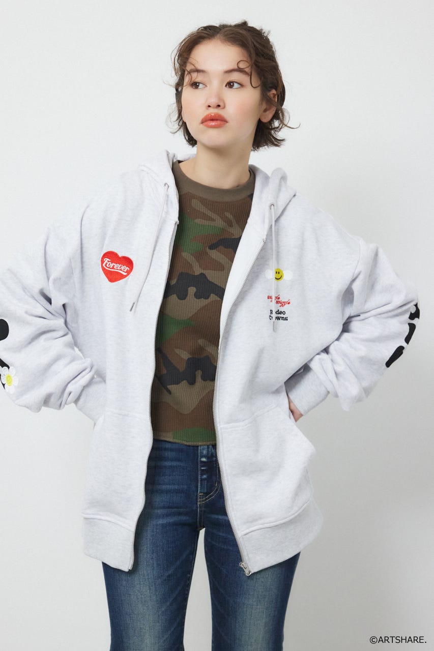 【UNISEX】(wiggle wiggle)ZIPパーカー L/T.GRY FREE