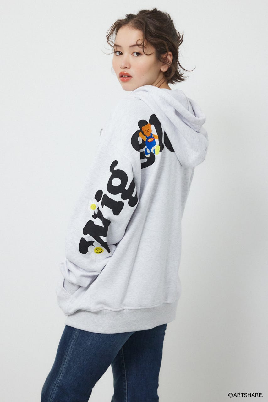 【UNISEX】(wiggle wiggle)ZIPパーカー L/T.GRY FREE