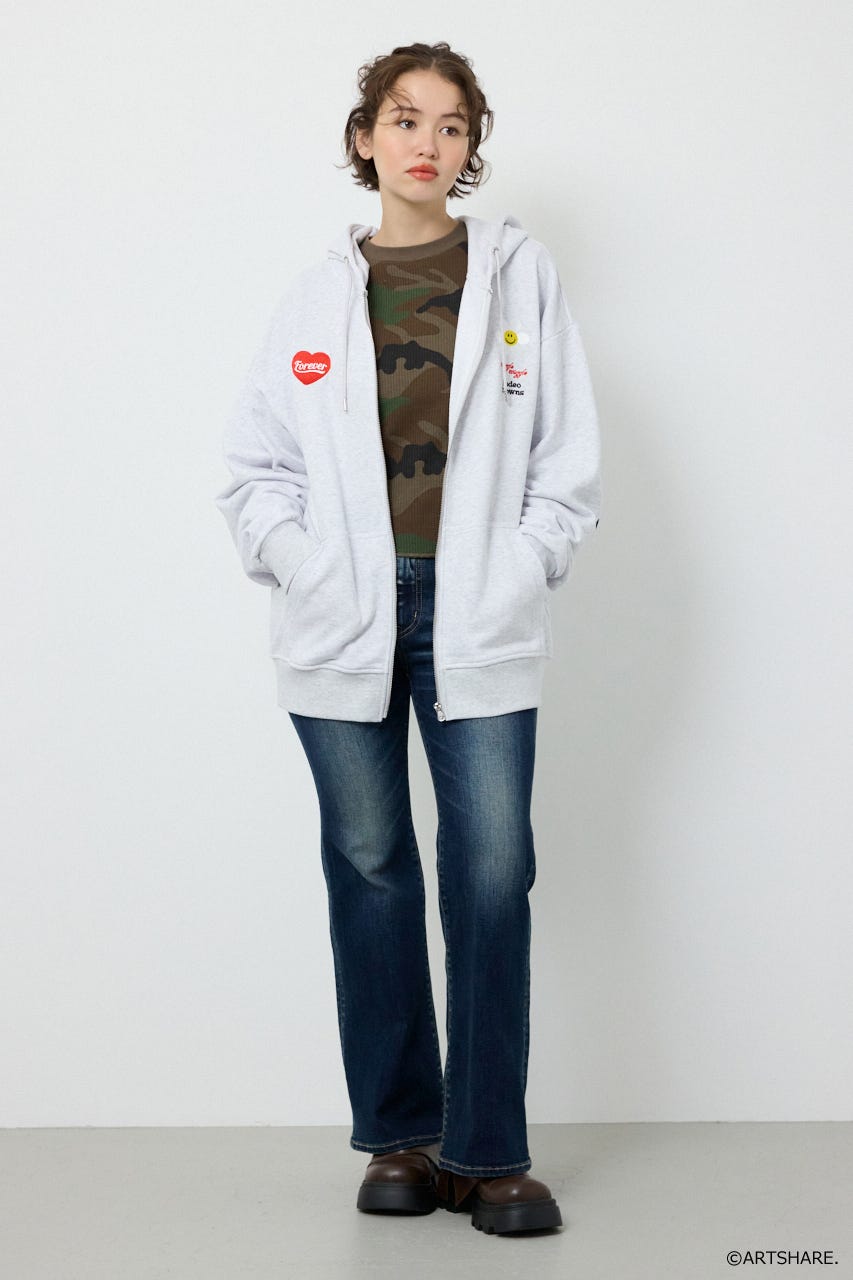 【UNISEX】(wiggle wiggle)ZIPパーカー L/T.GRY FREE