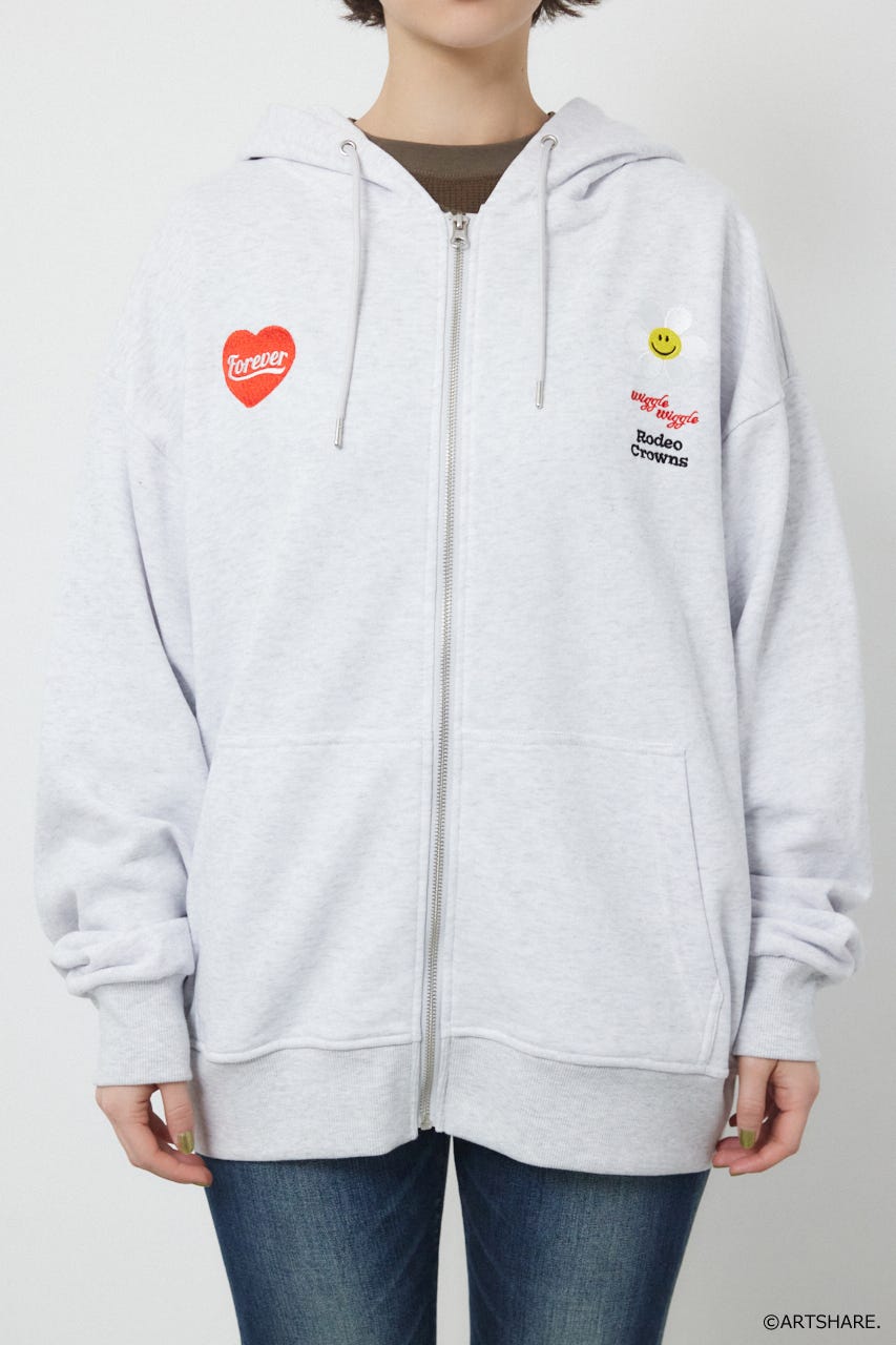 【UNISEX】(wiggle wiggle)ZIPパーカー L/T.GRY FREE