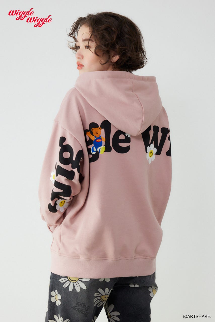 【UNISEX】(wiggle wiggle)ZIPパーカー PNK FREE