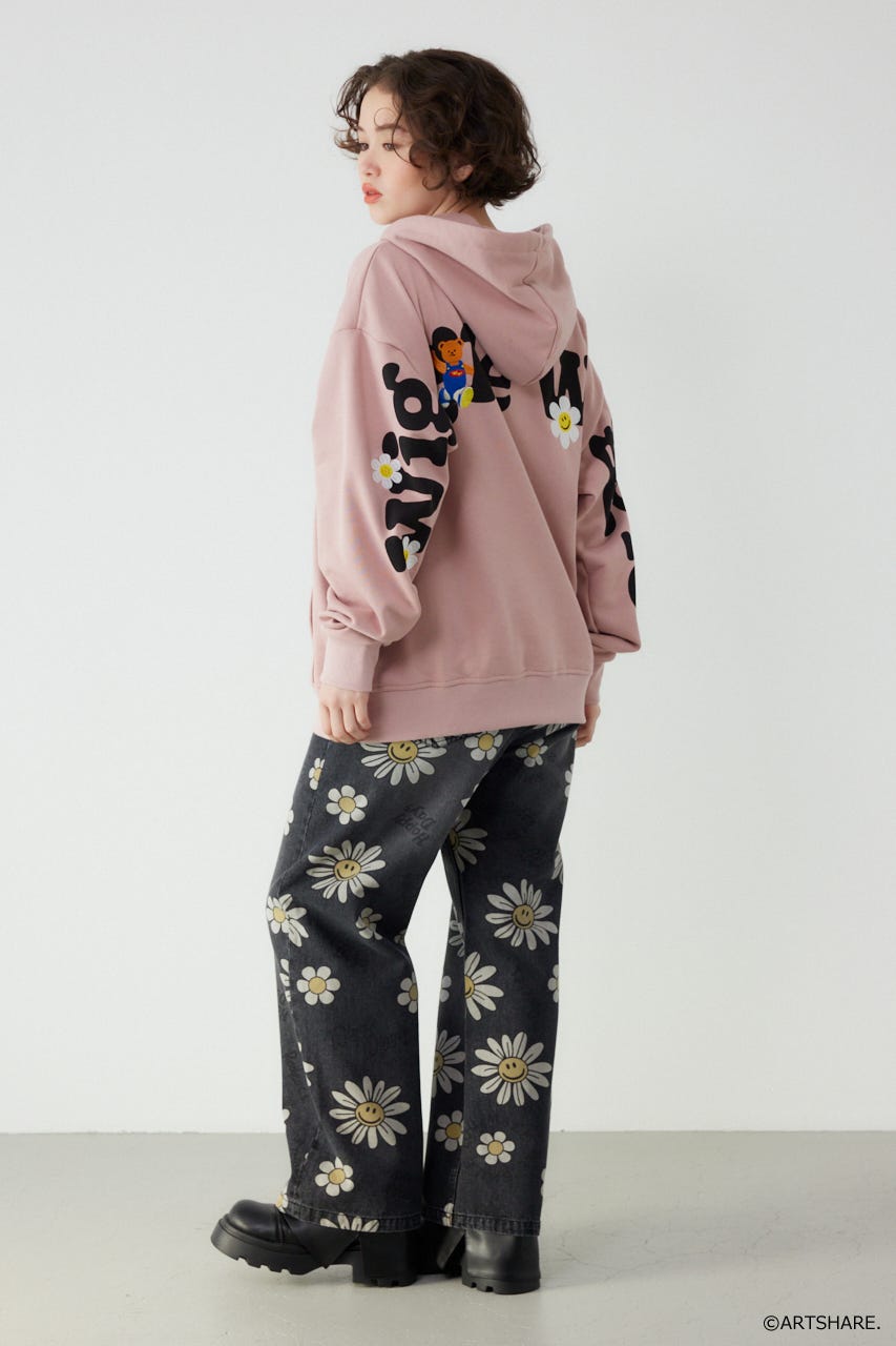 【UNISEX】(wiggle wiggle)ZIPパーカー PNK FREE