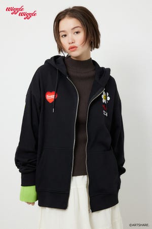 【UNISEX】(wiggle wiggle)ZIPパーカー