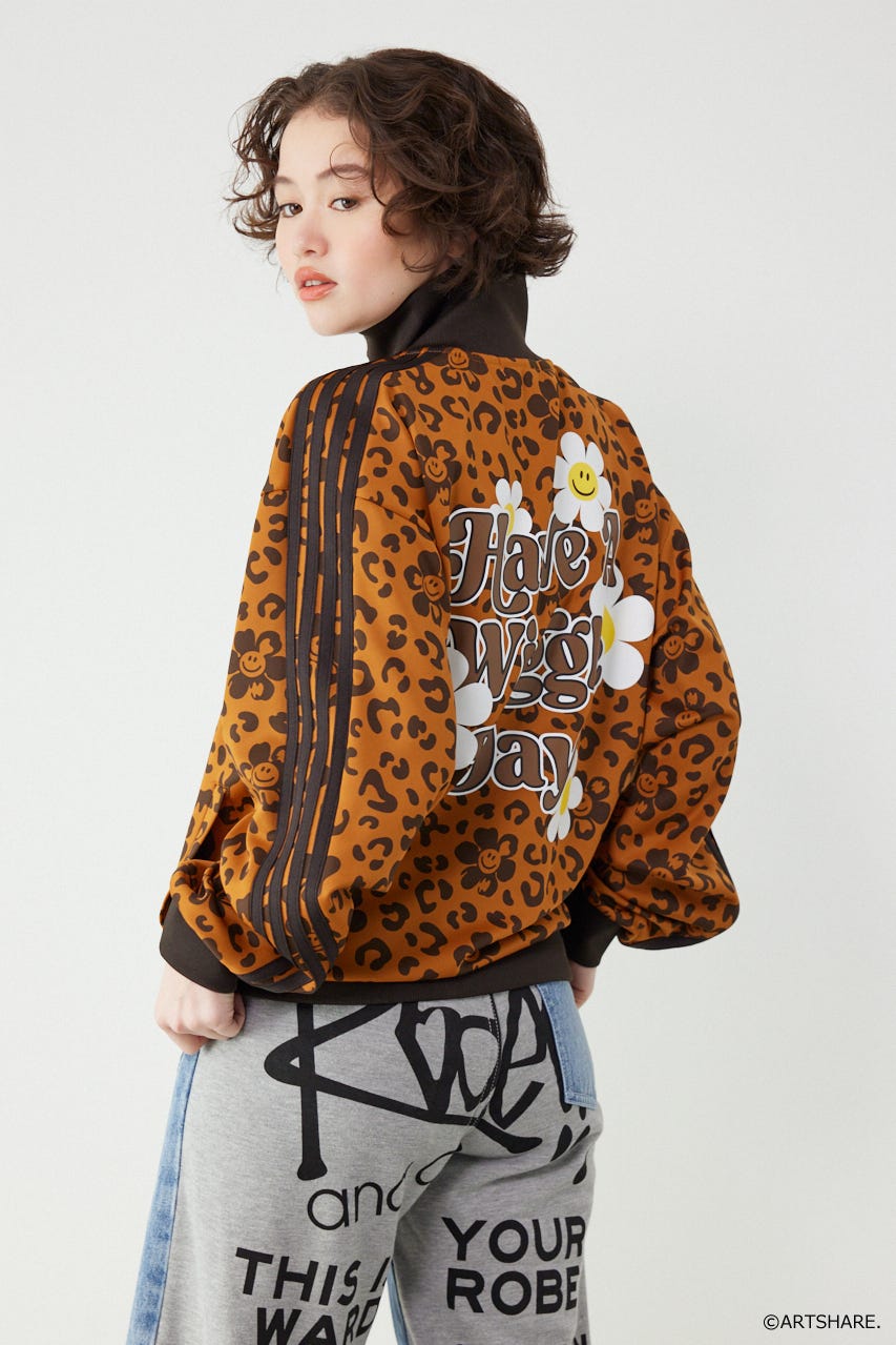 【UNISEX】(wiggle wiggle)トラックジャケット 柄BRN M