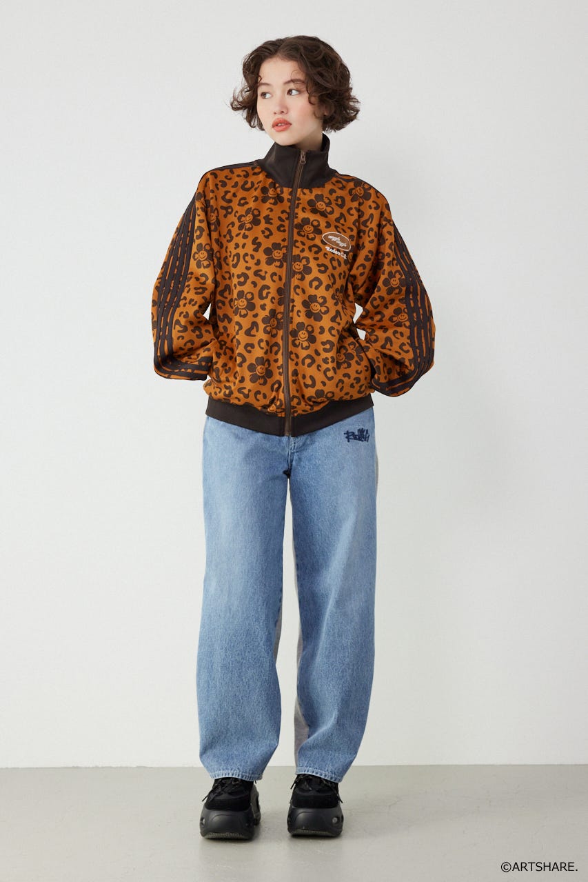 【UNISEX】(wiggle wiggle)トラックジャケット 柄BRN M