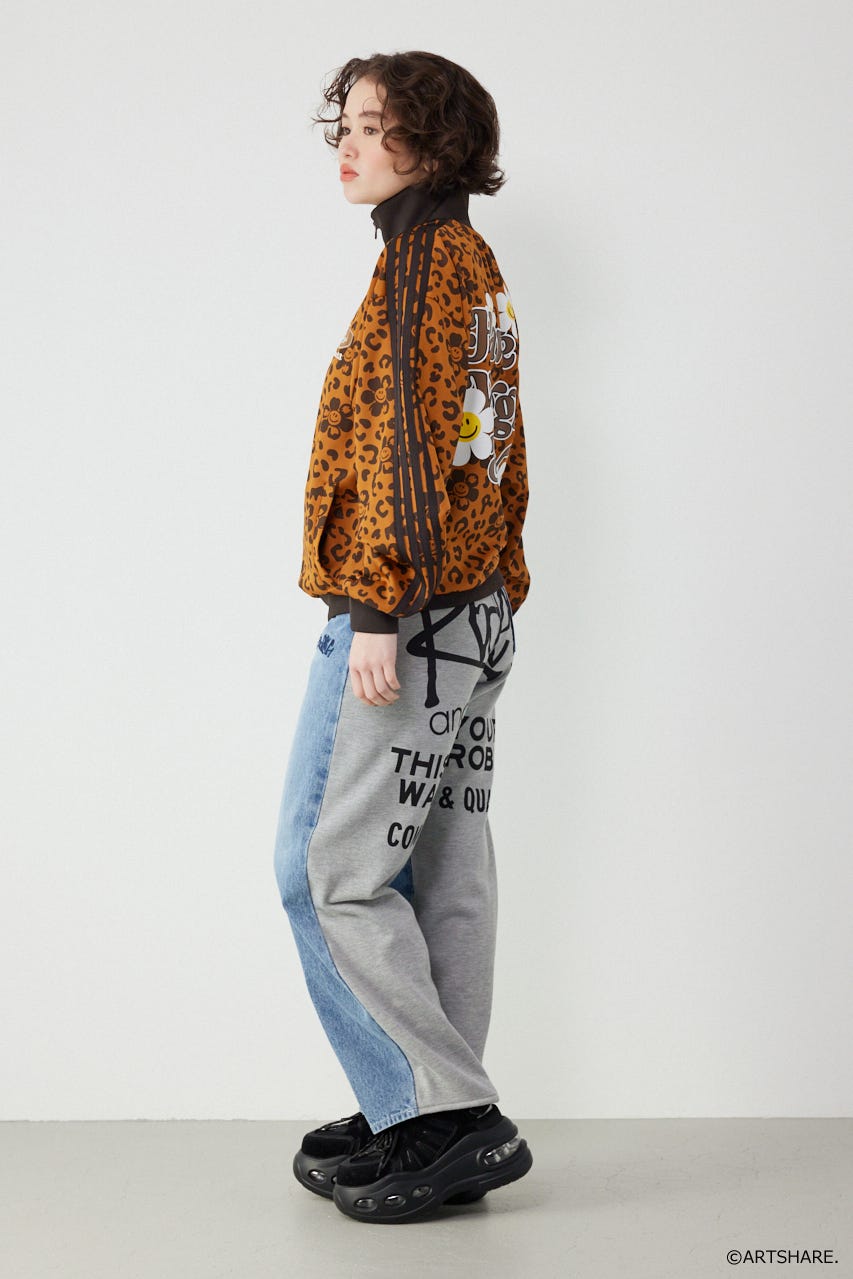 【UNISEX】(wiggle wiggle)トラックジャケット 柄BRN M