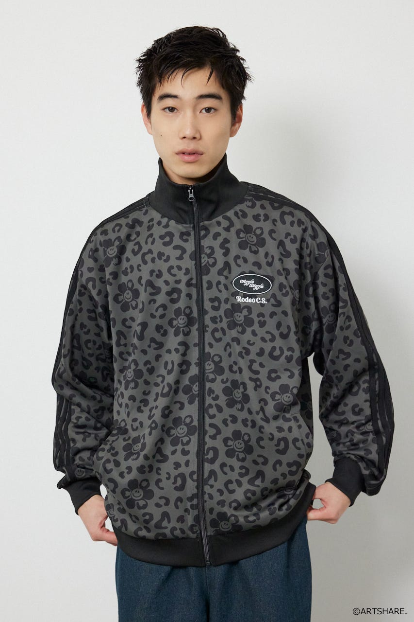 【UNISEX】(wiggle wiggle)トラックジャケット 柄GRY M