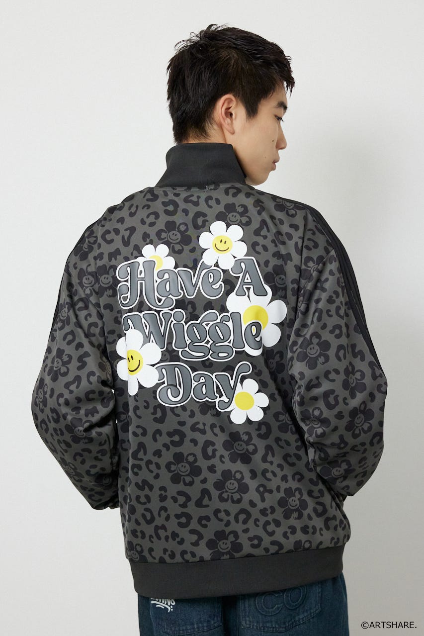 【UNISEX】(wiggle wiggle)トラックジャケット 柄GRY M