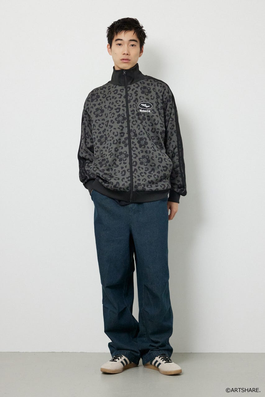 【UNISEX】(wiggle wiggle)トラックジャケット 柄GRY M