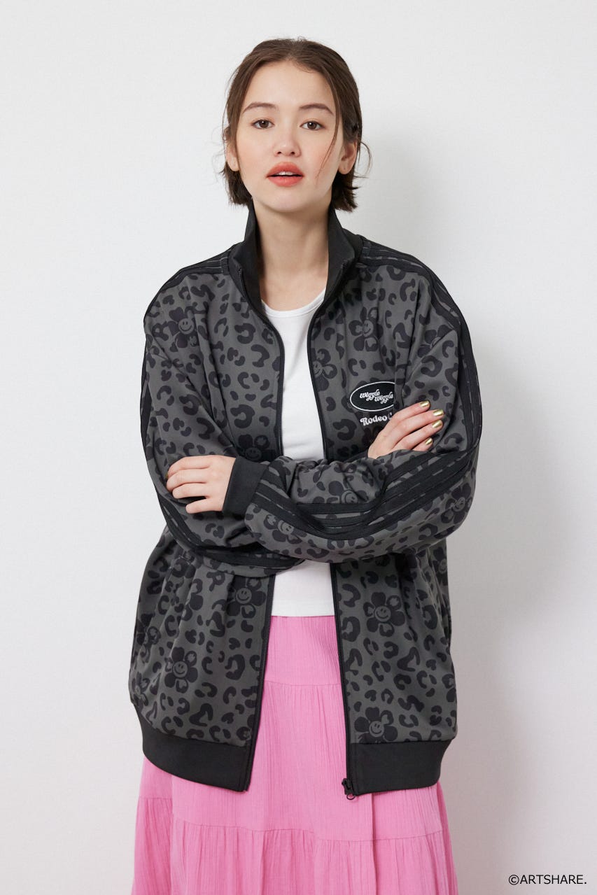 【UNISEX】(wiggle wiggle)トラックジャケット 柄GRY M