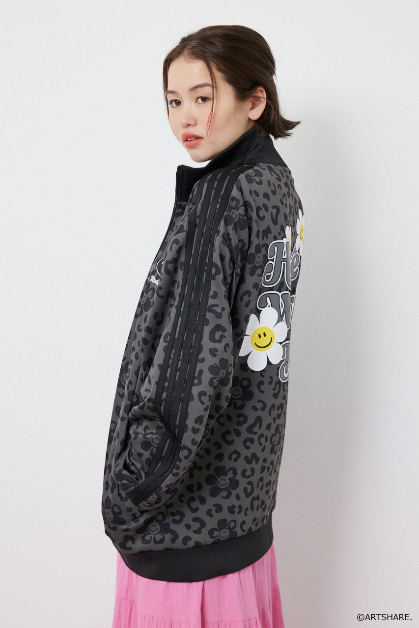 【UNISEX】(wiggle wiggle)トラックジャケット 柄GRY M