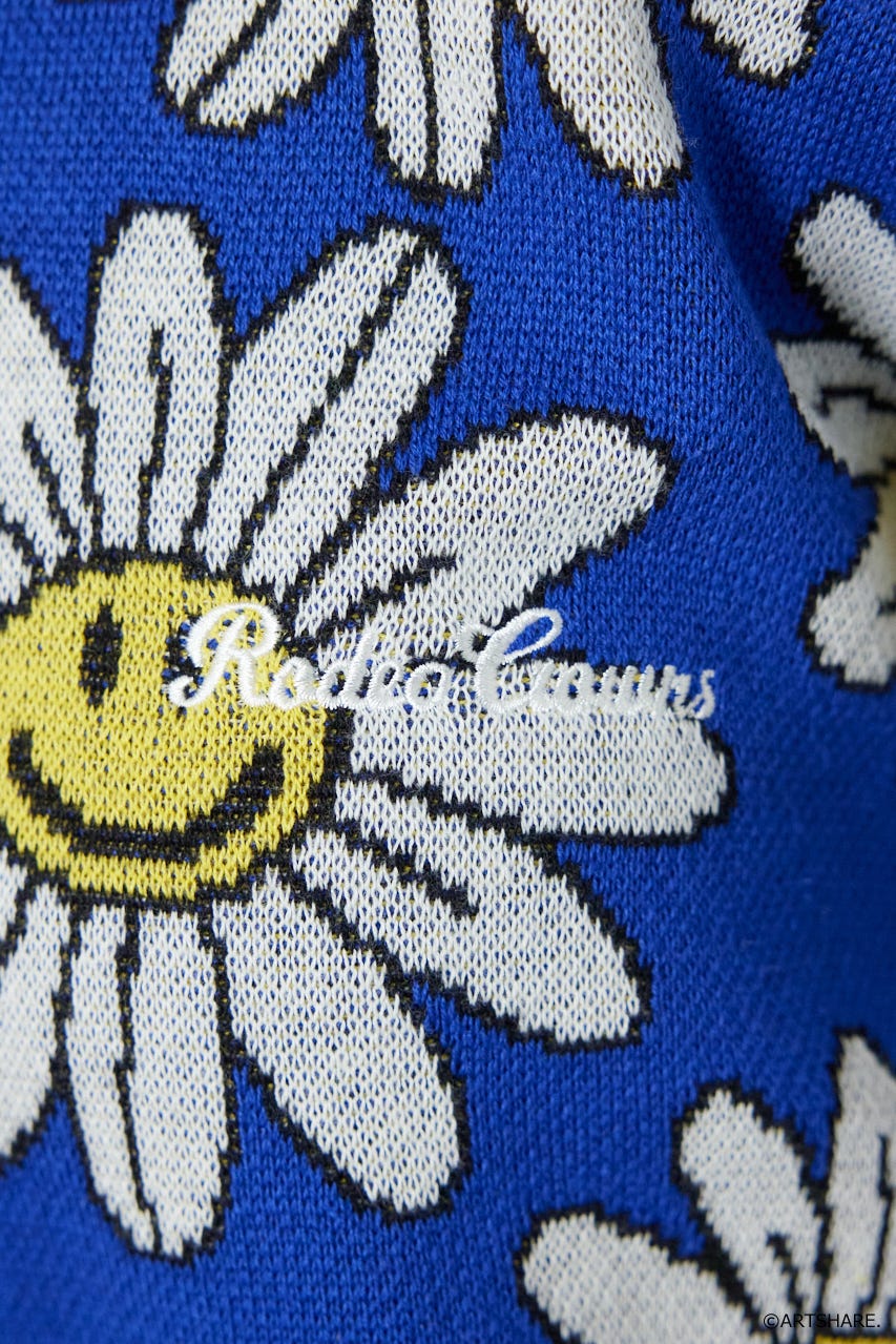 【UNISEX】(wiggle wiggle)パターンニットトップス 柄BLU FREE