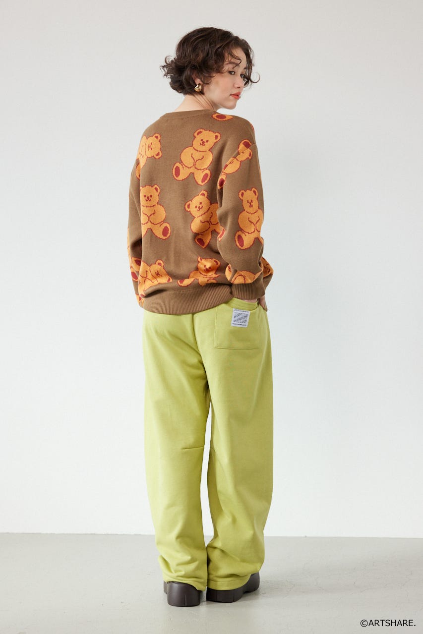 【UNISEX】(wiggle wiggle)パターンニットトップス 柄BRN FREE