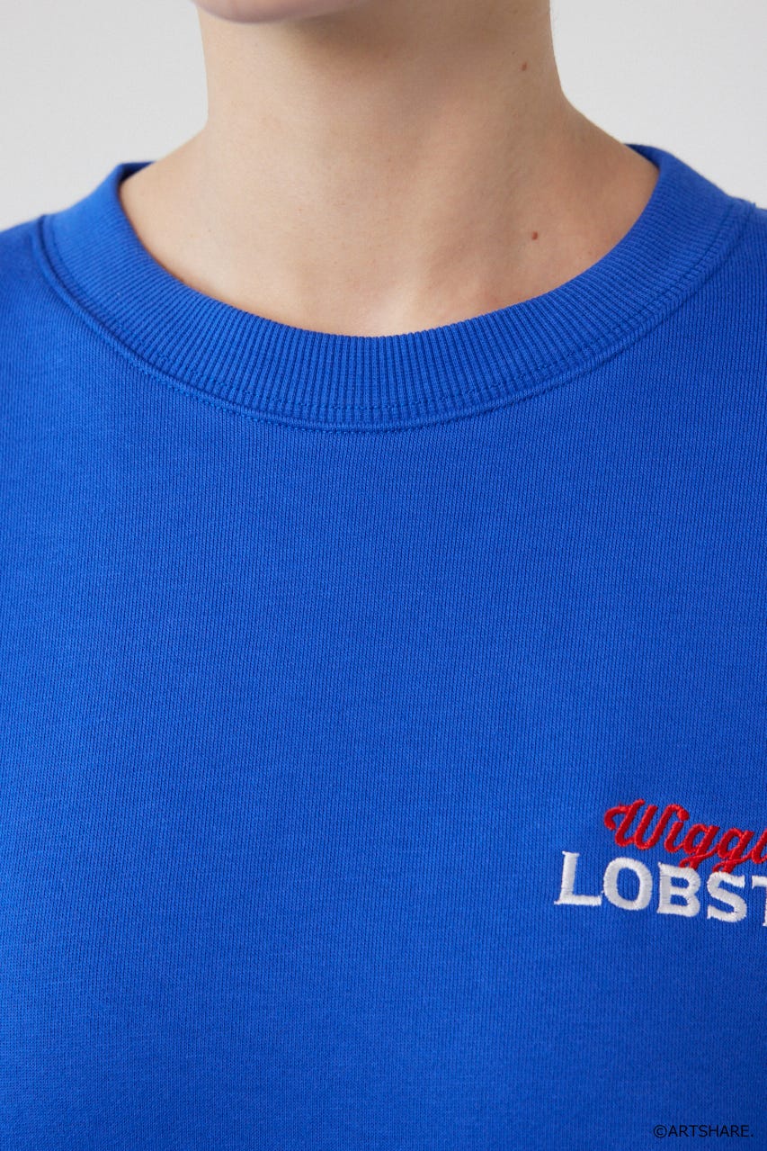【UNISEX】(wiggle wiggle)モチーフスウェットトップス BLU FREE