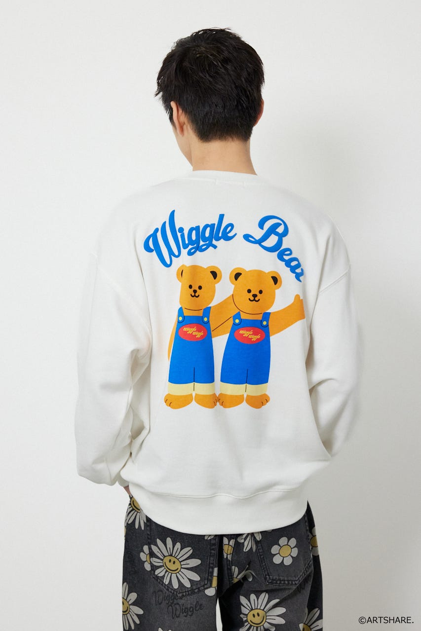 【UNISEX】(wiggle wiggle)モチーフスウェットトップス O/WHT FREE