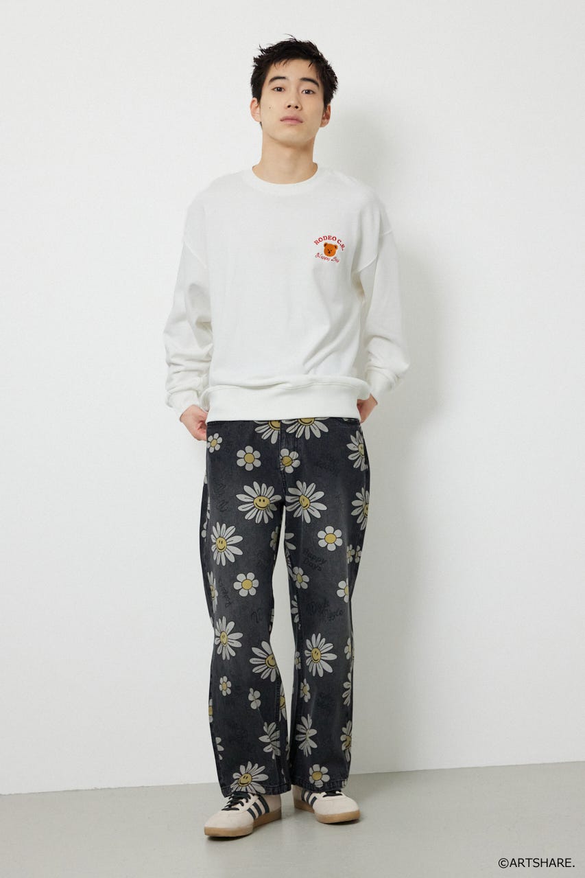 【UNISEX】(wiggle wiggle)モチーフスウェットトップス O/WHT FREE