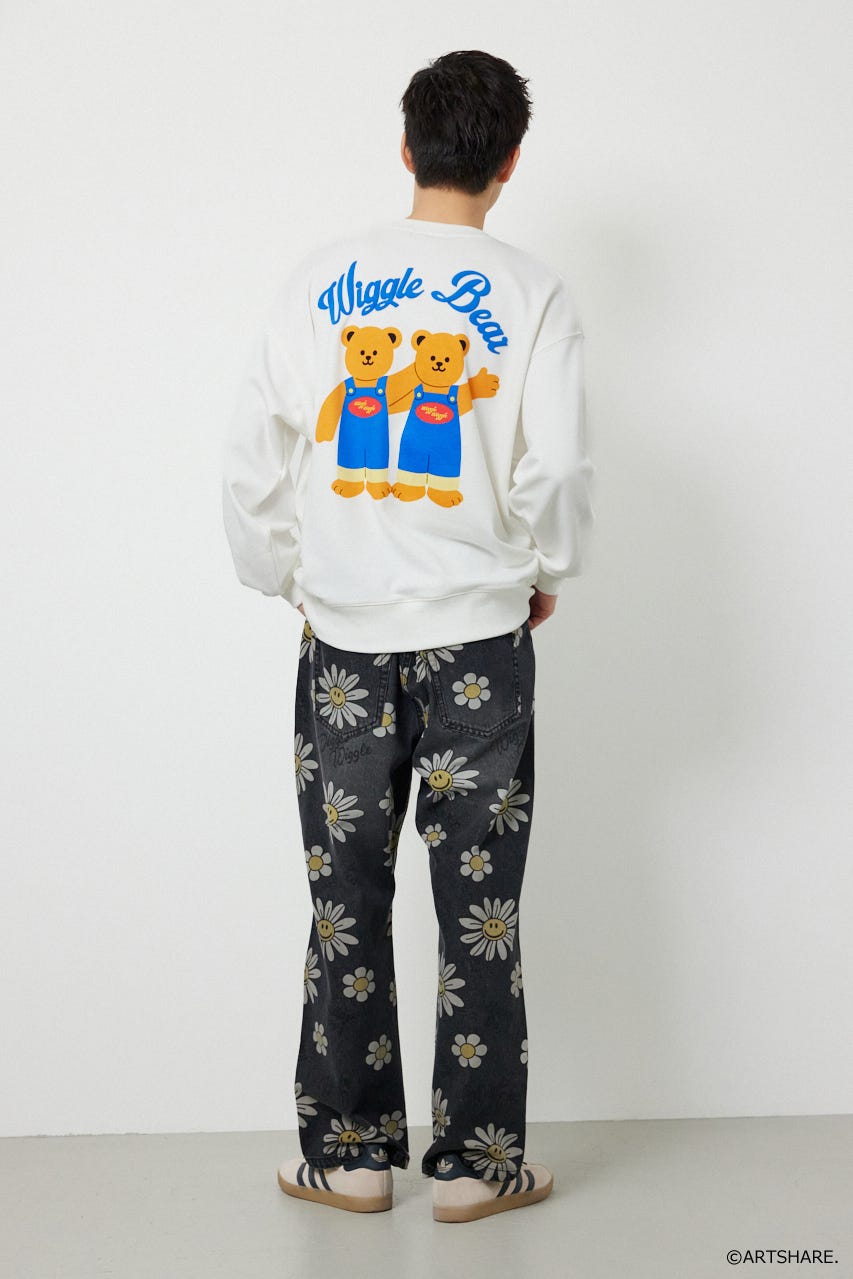 【UNISEX】(wiggle wiggle)モチーフスウェットトップス O/WHT FREE