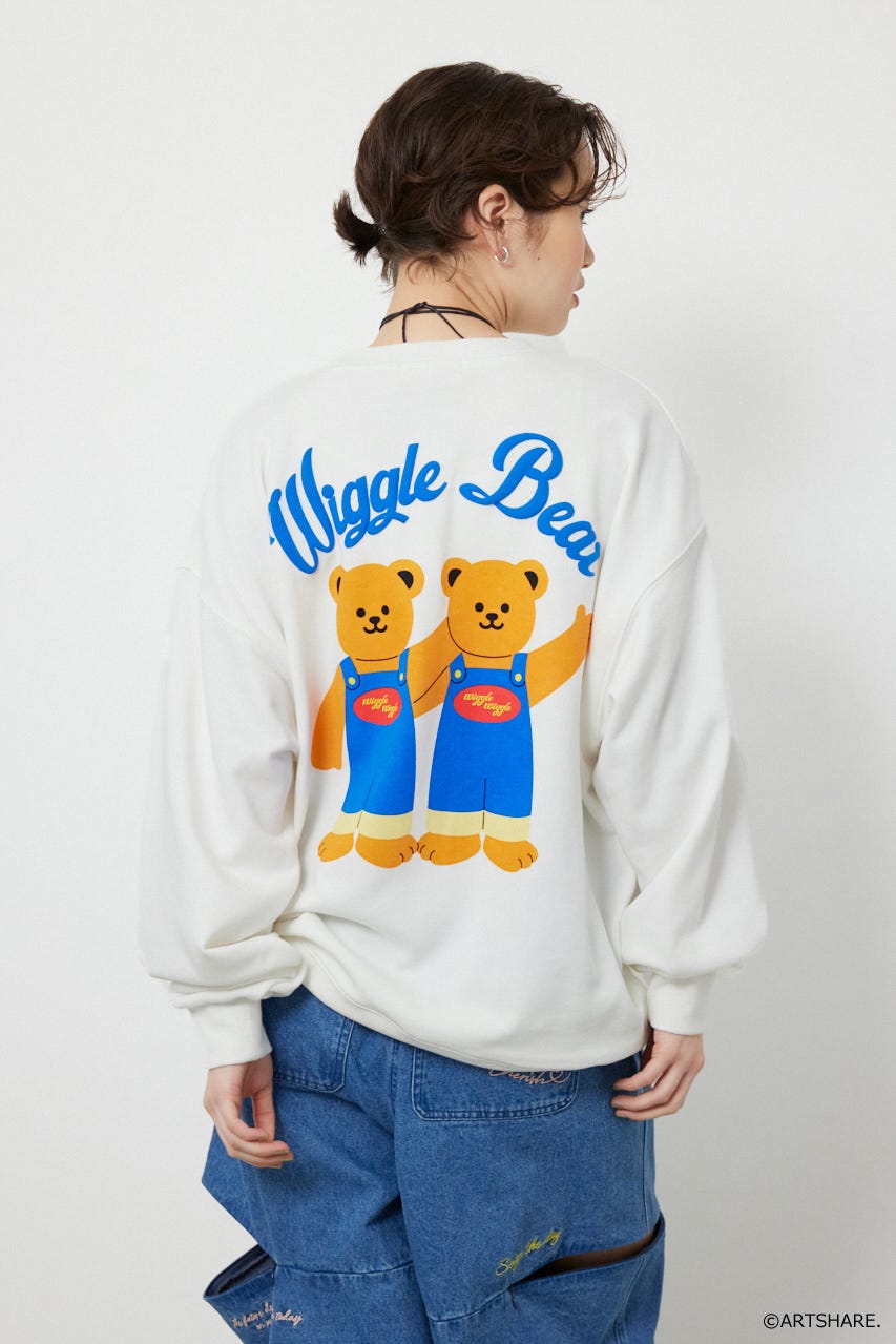 【UNISEX】(wiggle wiggle)モチーフスウェットトップス O/WHT FREE