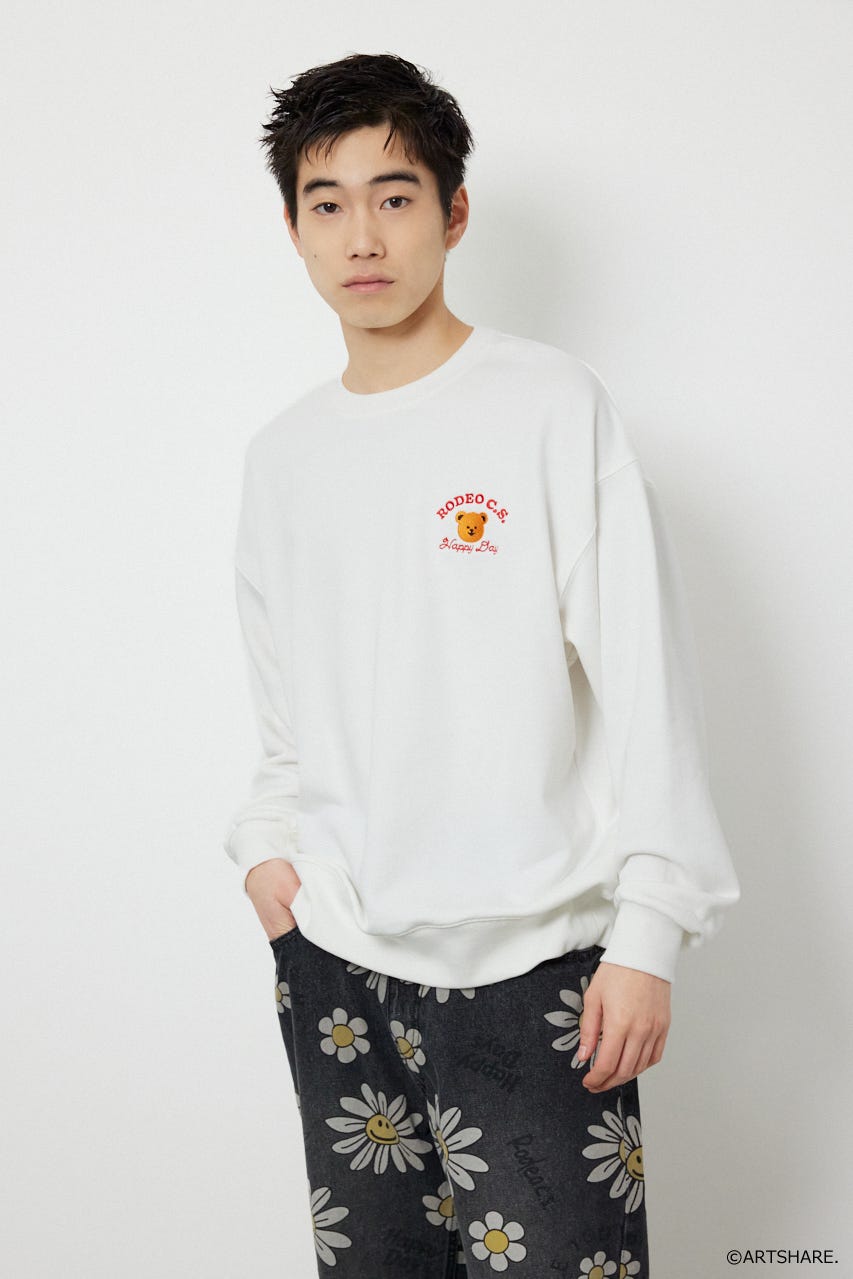 【UNISEX】(wiggle wiggle)モチーフスウェットトップス O/WHT FREE