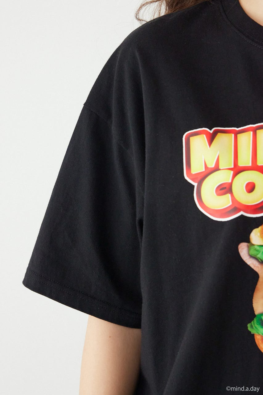 (MIND.A.DAY)アソートCAT Tシャツ BLK M