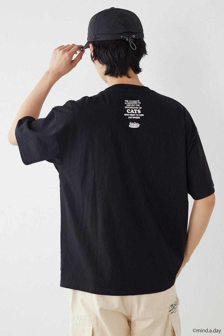 (MIND.A.DAY)アソートCAT Tシャツ BLK M