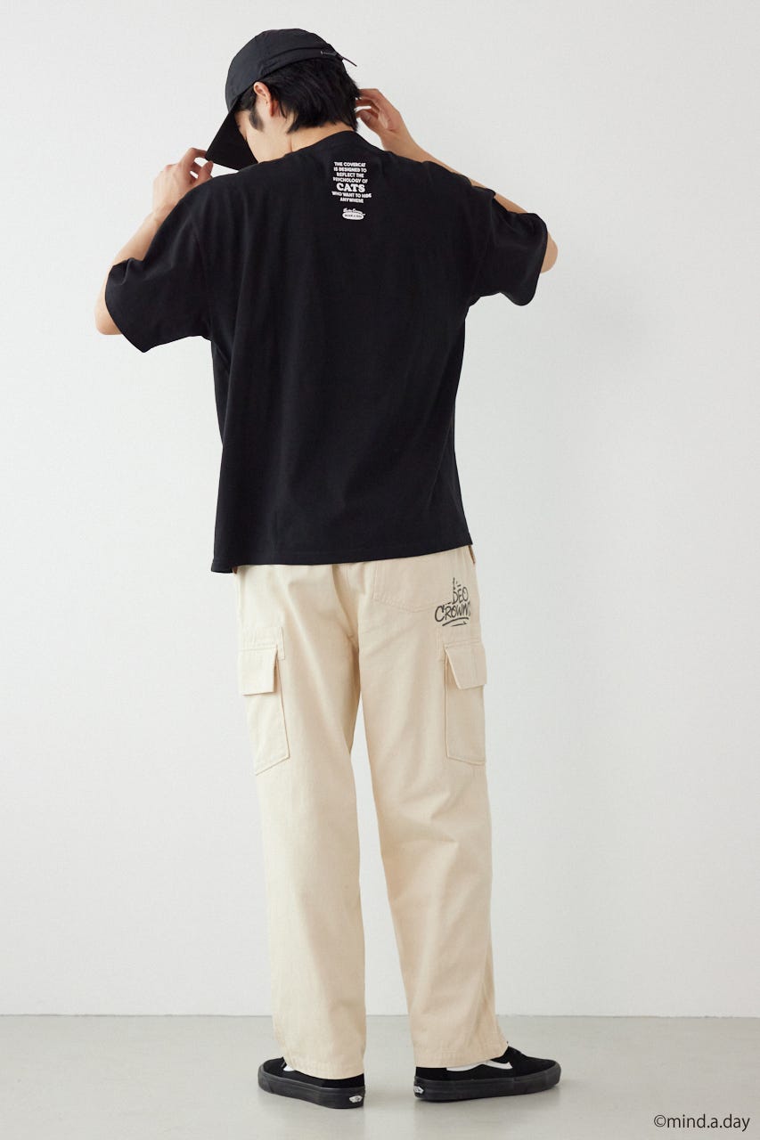 (MIND.A.DAY)アソートCAT Tシャツ BLK M