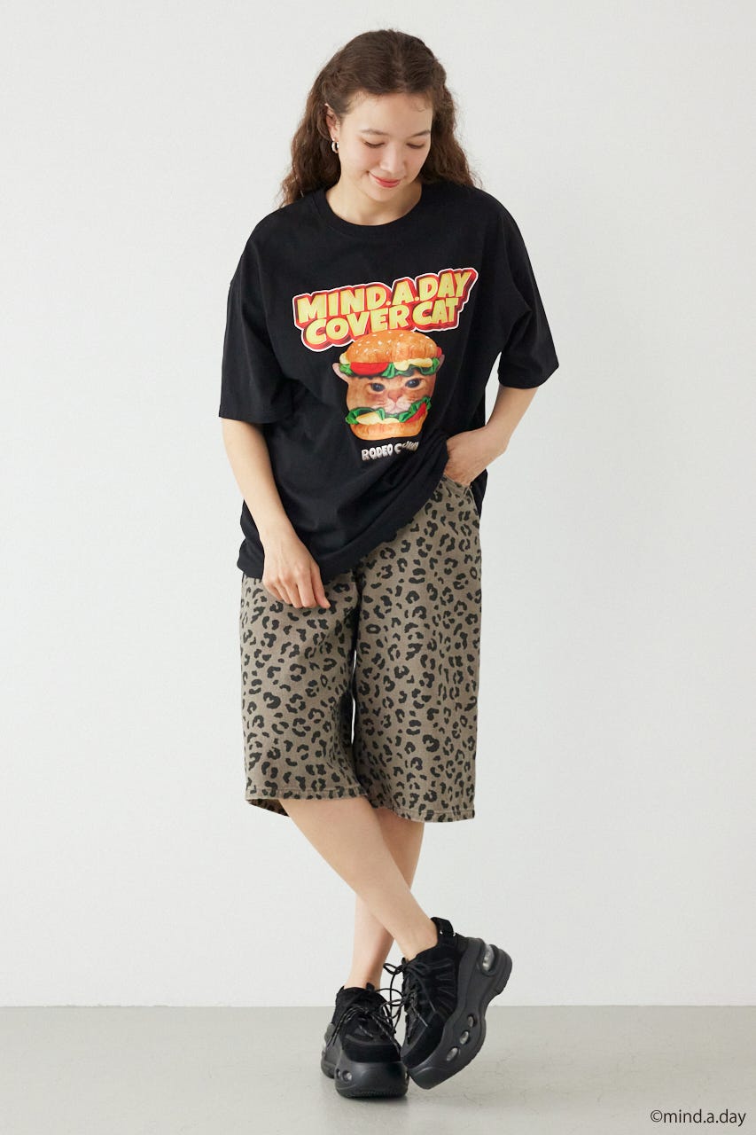 (MIND.A.DAY)アソートCAT Tシャツ BLK M