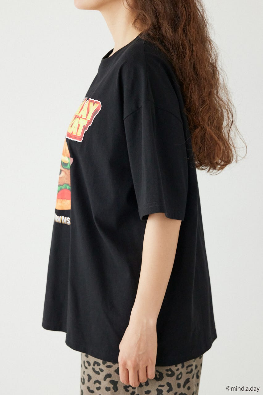 (MIND.A.DAY)アソートCAT Tシャツ BLK M