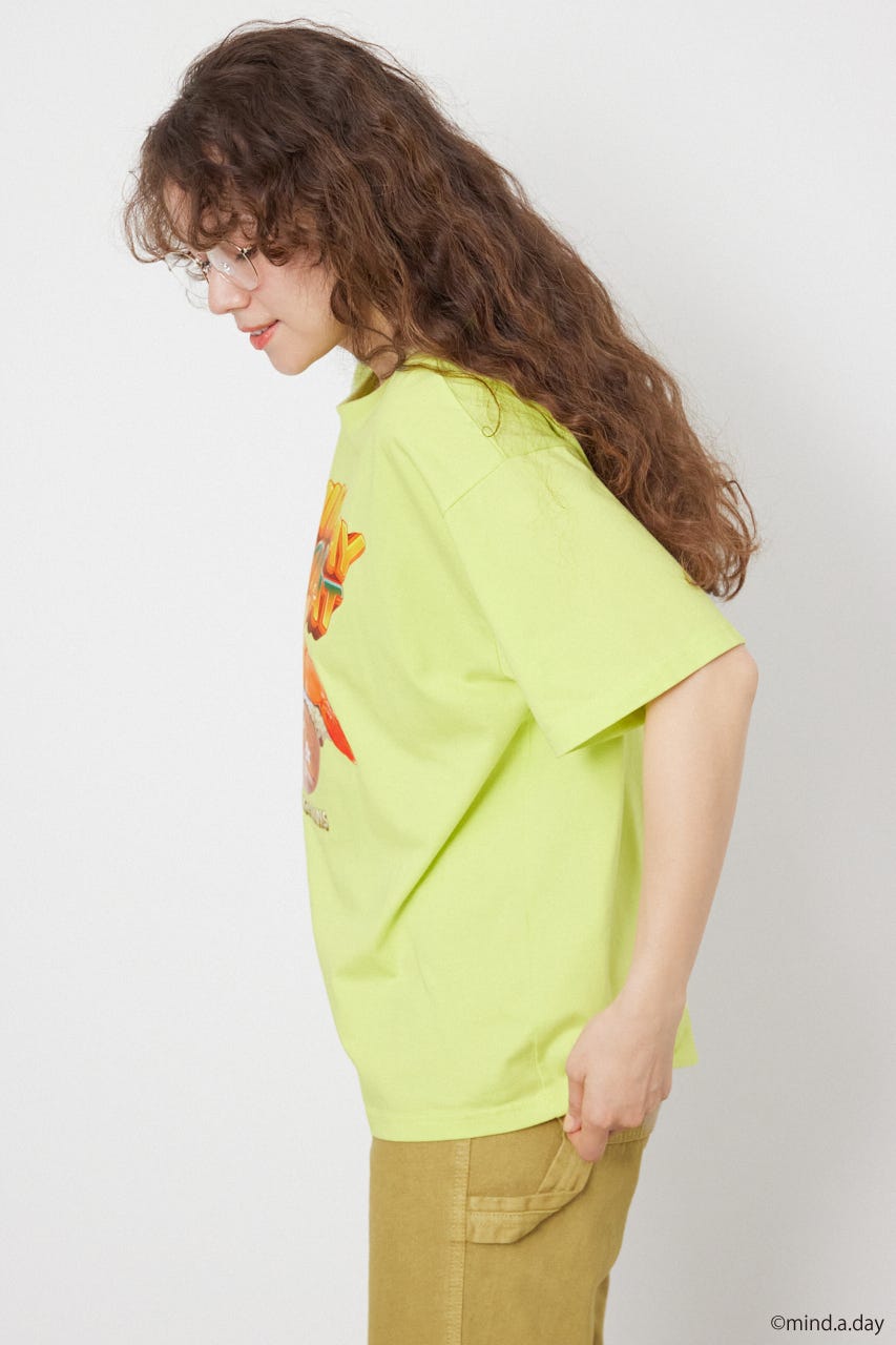 (MIND.A.DAY)アソートCAT Tシャツ GRN M