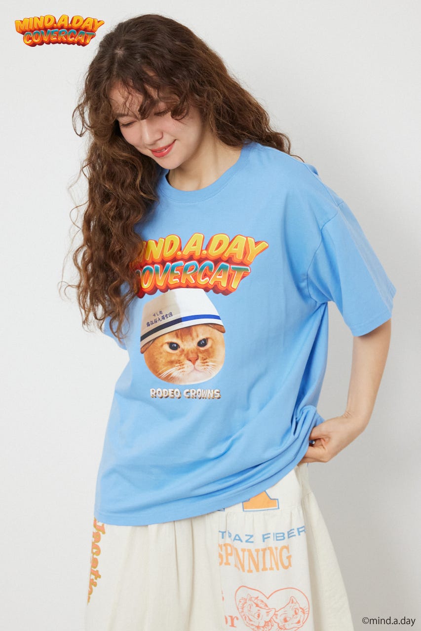 (MIND.A.DAY)アソートCAT Tシャツ L/BLU L