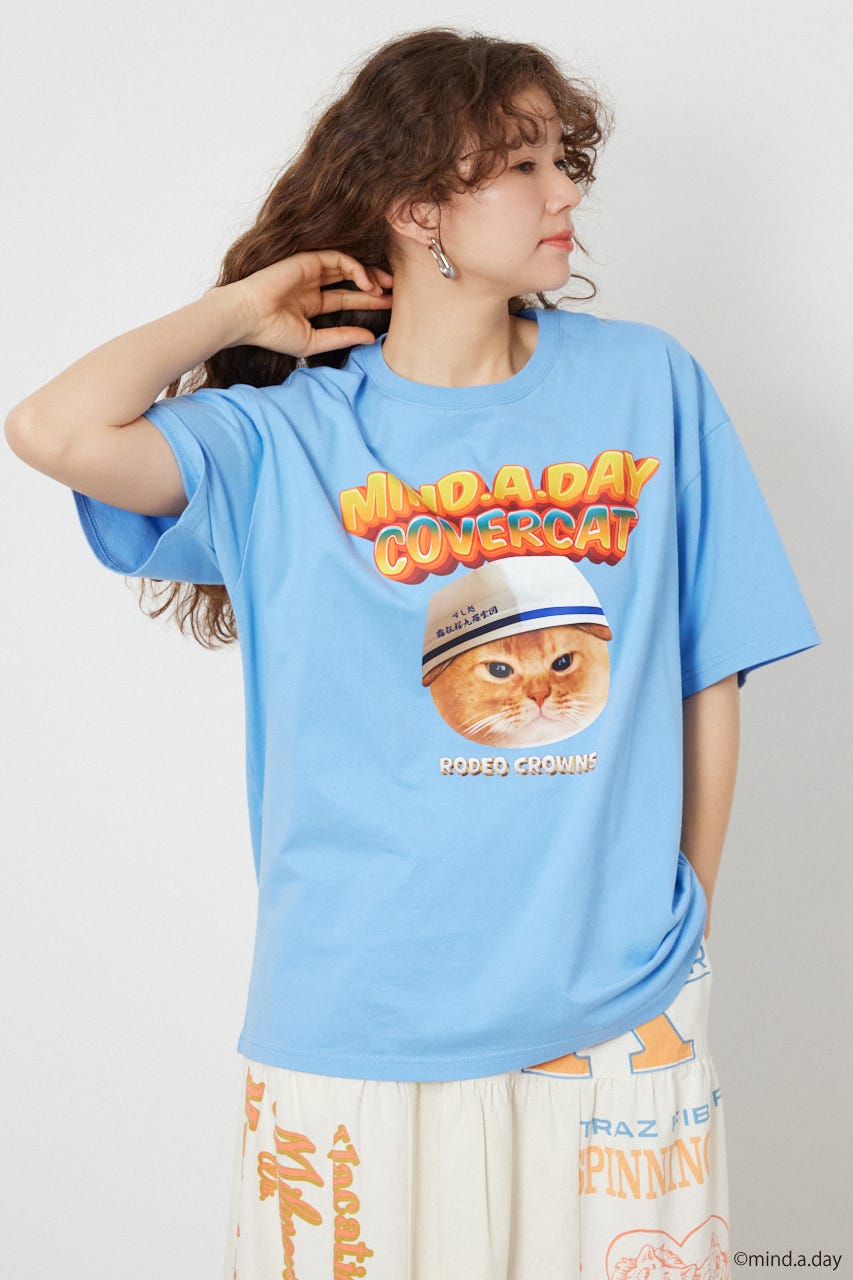(MIND.A.DAY)アソートCAT Tシャツ L/BLU L