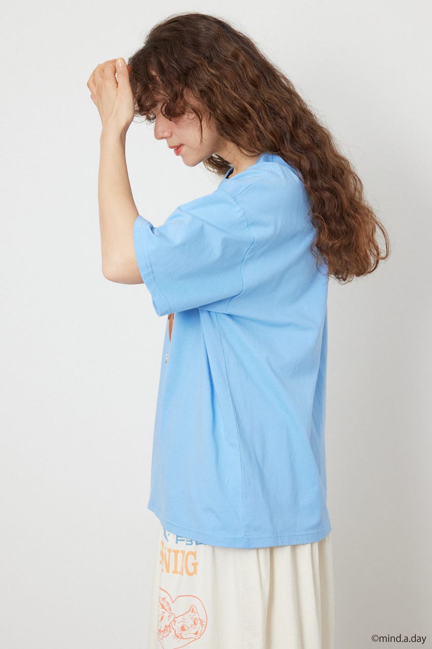 (MIND.A.DAY)アソートCAT Tシャツ L/BLU L