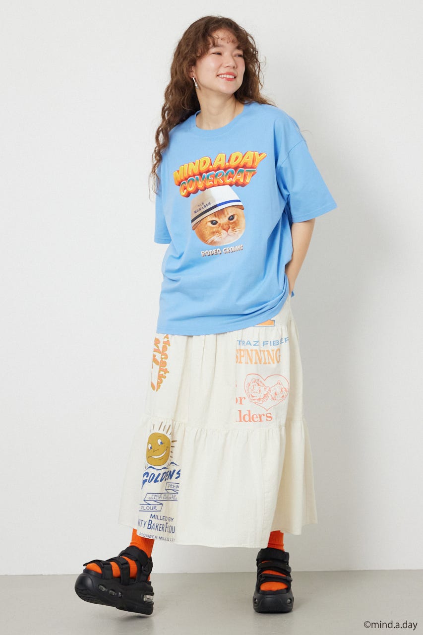 (MIND.A.DAY)アソートCAT Tシャツ L/BLU L