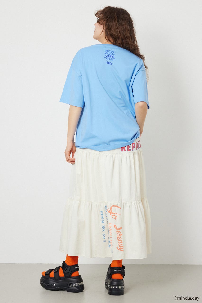 (MIND.A.DAY)アソートCAT Tシャツ L/BLU L