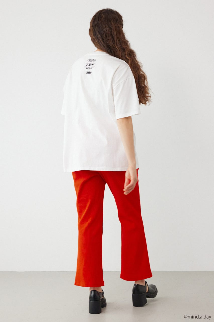 (MIND.A.DAY)アソートCAT Tシャツ O/WHT M