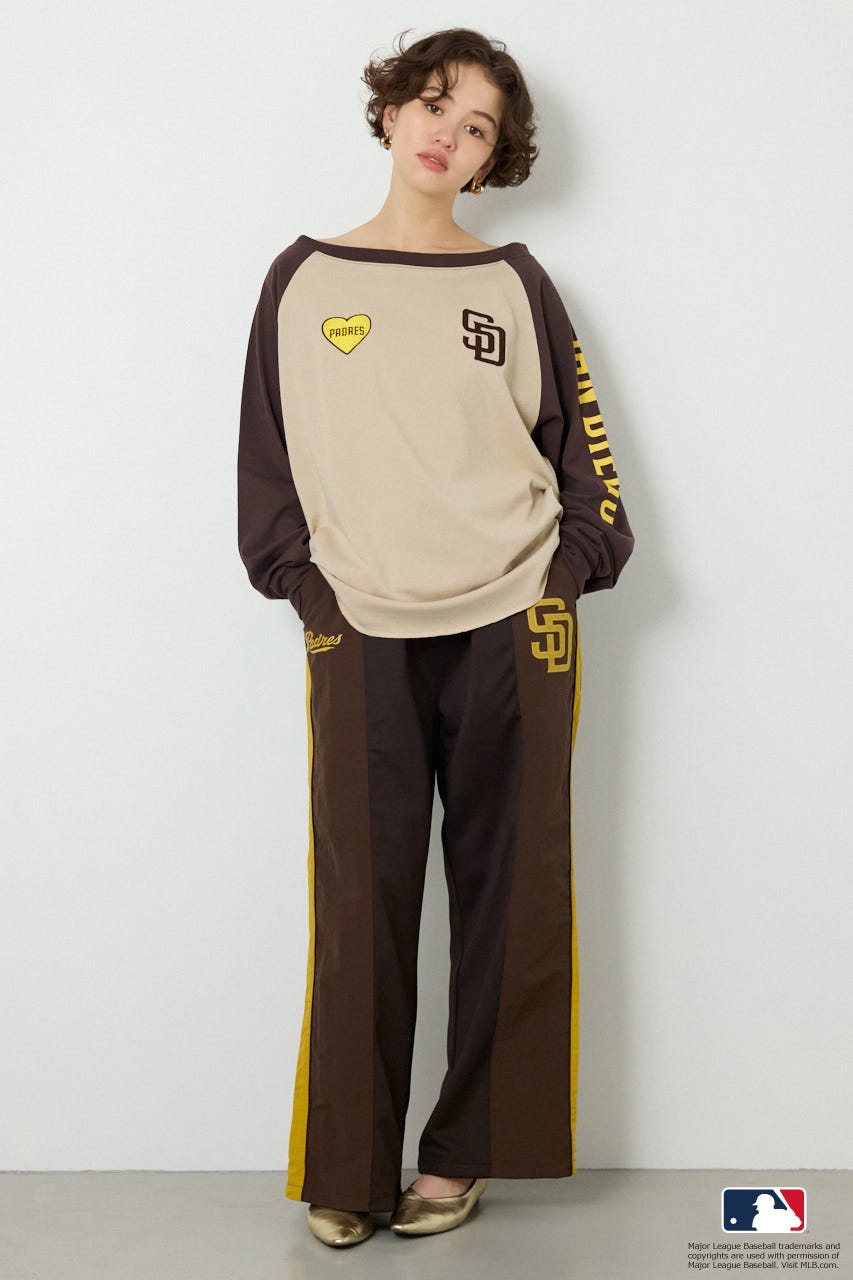 (MLB)ドッキングトラックパンツ BRN L