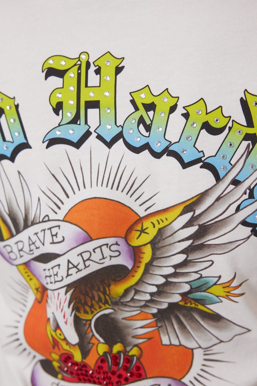 (Ed Hardy) Eagle Tシャツ O/WHT L