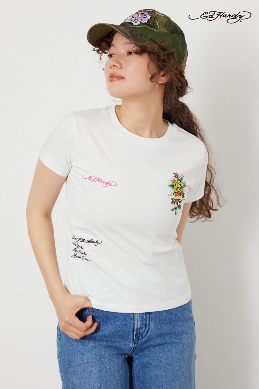 (Ed Hardy) Eagle Tシャツ O/WHT L