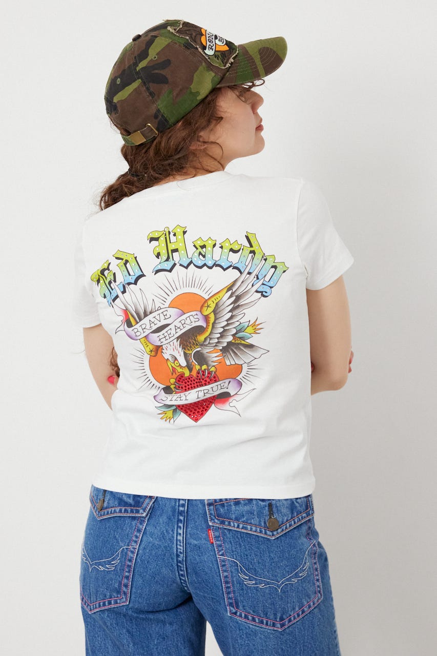 (Ed Hardy) Eagle Tシャツ O/WHT L