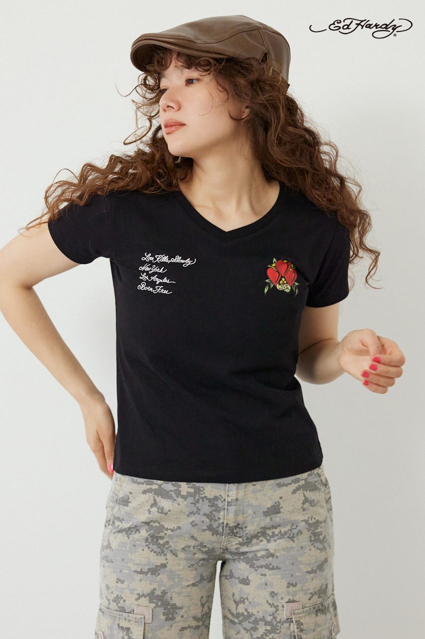 (Ed Hardy) ETERNAL LOVE Tシャツ BLK M