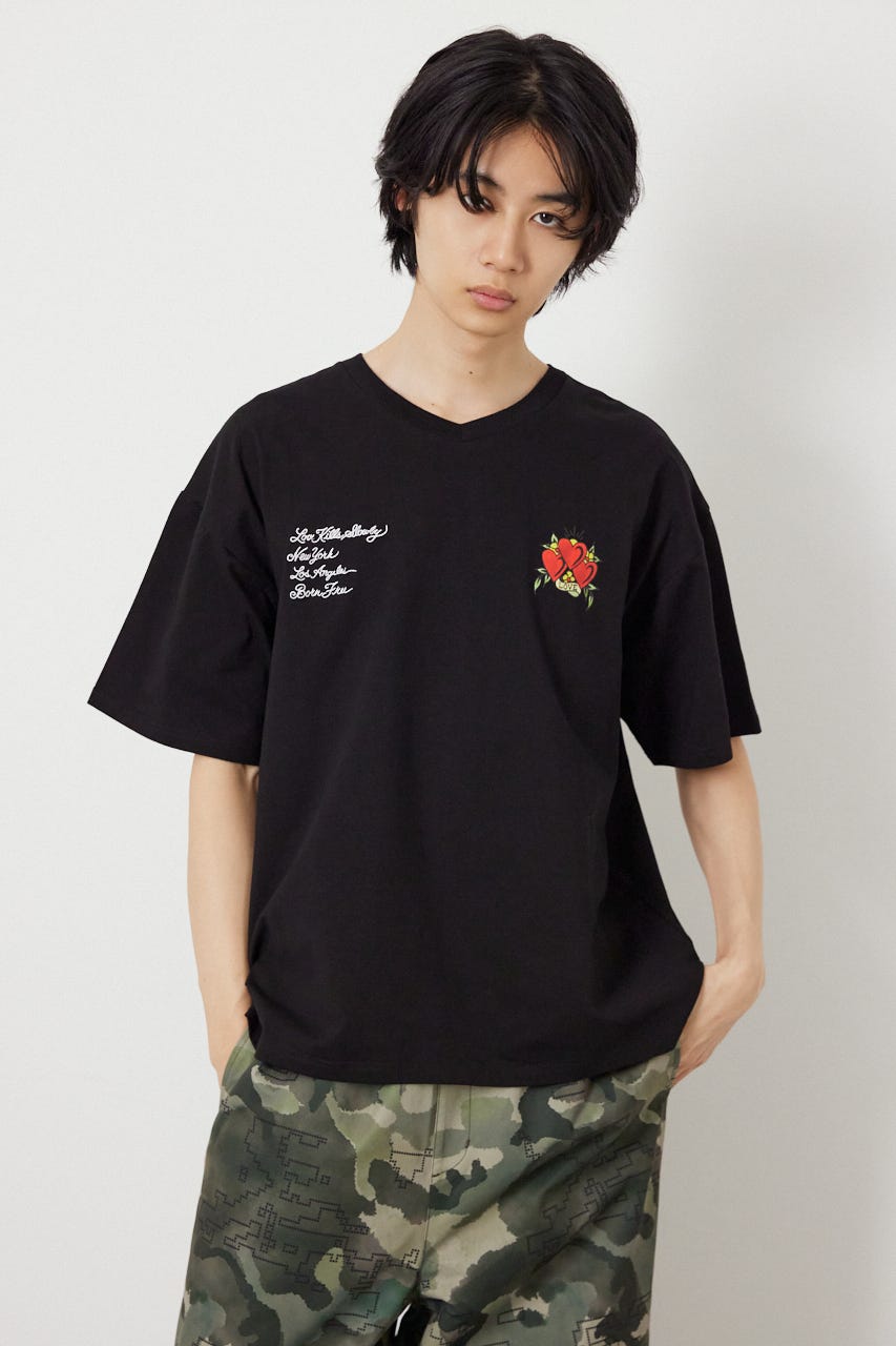 (Ed Hardy) ETERNAL LOVE Tシャツ BLK M