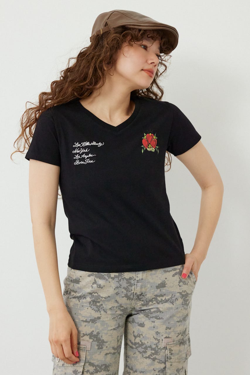 (Ed Hardy) ETERNAL LOVE Tシャツ BLK M