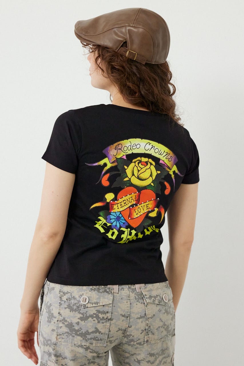 (Ed Hardy) ETERNAL LOVE Tシャツ BLK M